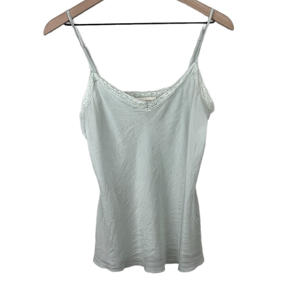 Johnny Was Love And Liberty 100% Silk Lace Trim Cami